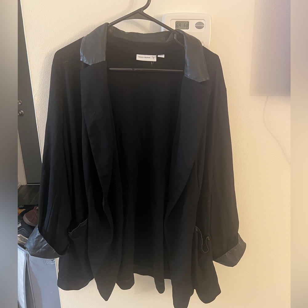 Oversized Blazer with leather
